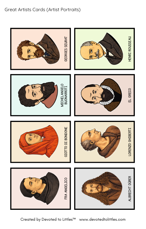 Great Artists Memory Card Game