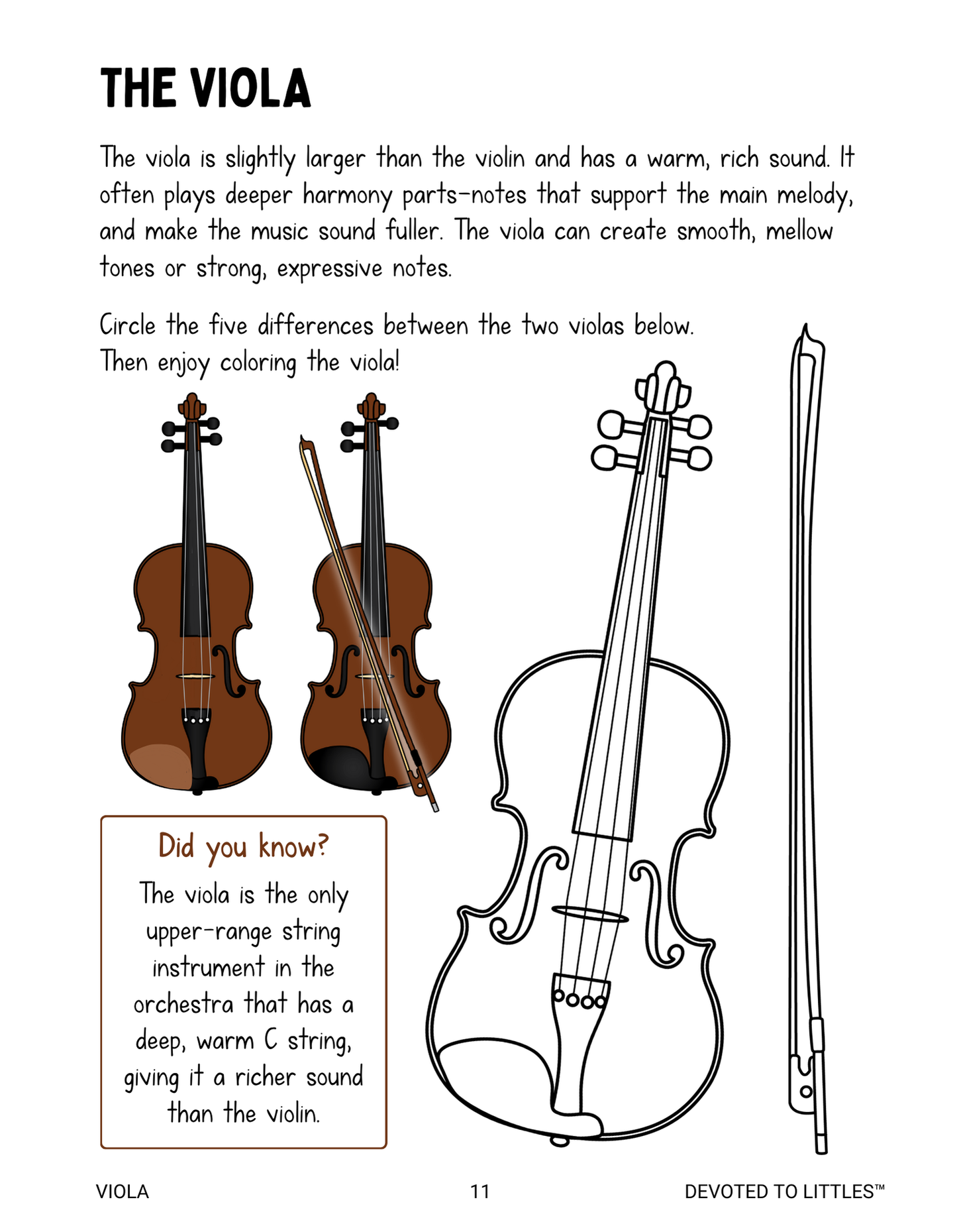 Instruments of the Orchestra Activity Book