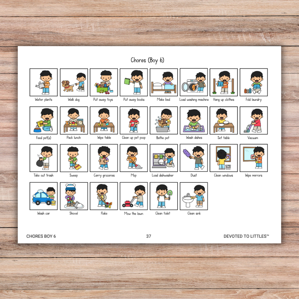 Kids' Daily Responsibilities Chart - Digital Download