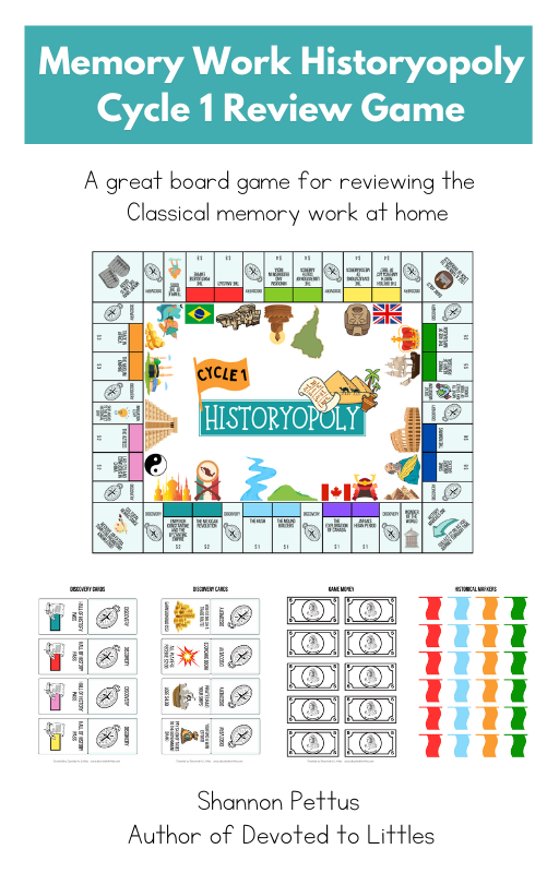 Cycle 1 Historyopoly Board Game