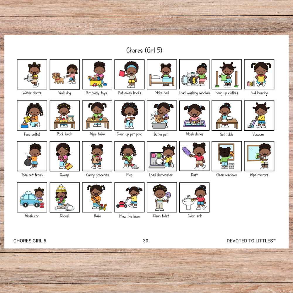 Kids' Daily Responsibilities Chart - Digital Download