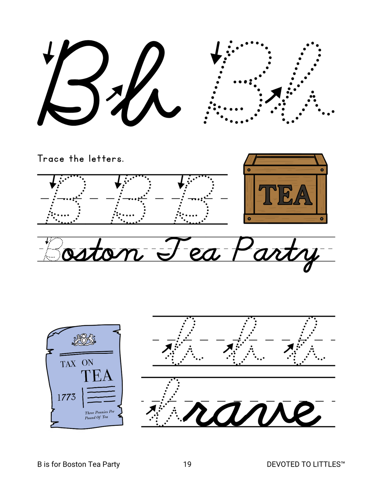 The ABCs of American History: Cursive Workbook
