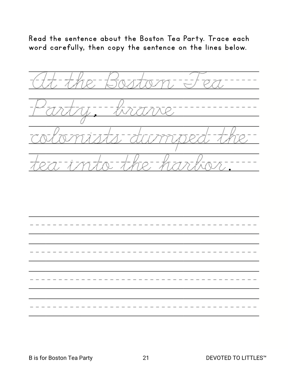 The ABCs of American History: Cursive Workbook