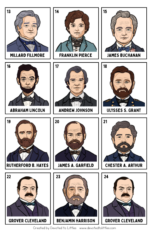 U.S. Presidents Bingo Game