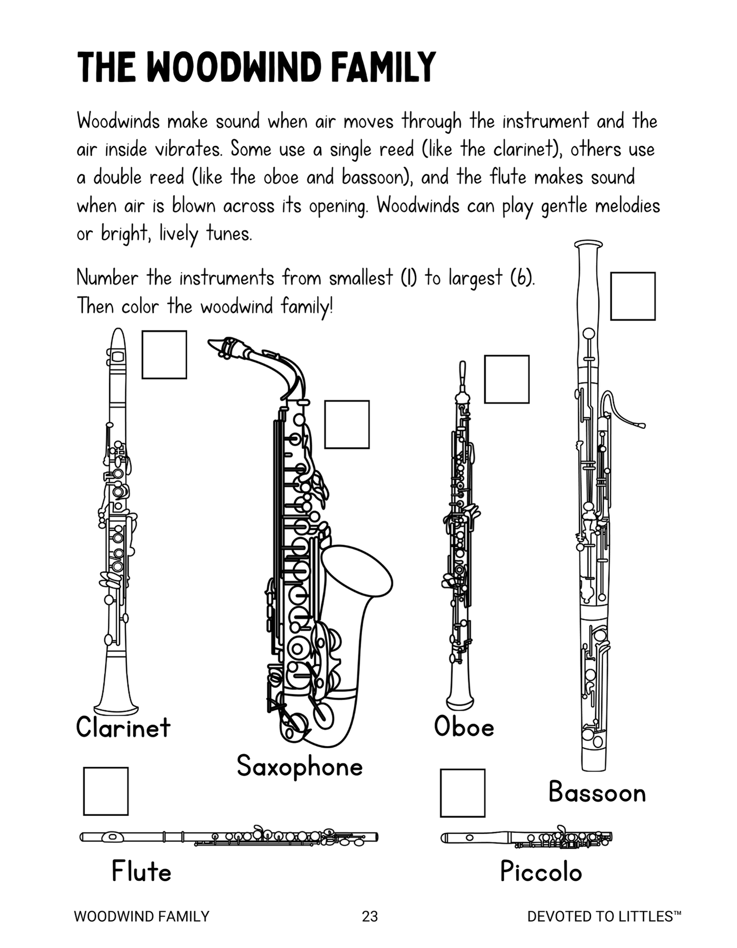 Instruments of the Orchestra Activity Book