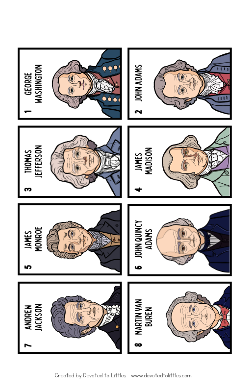 U.S. Presidents Memory Card Game