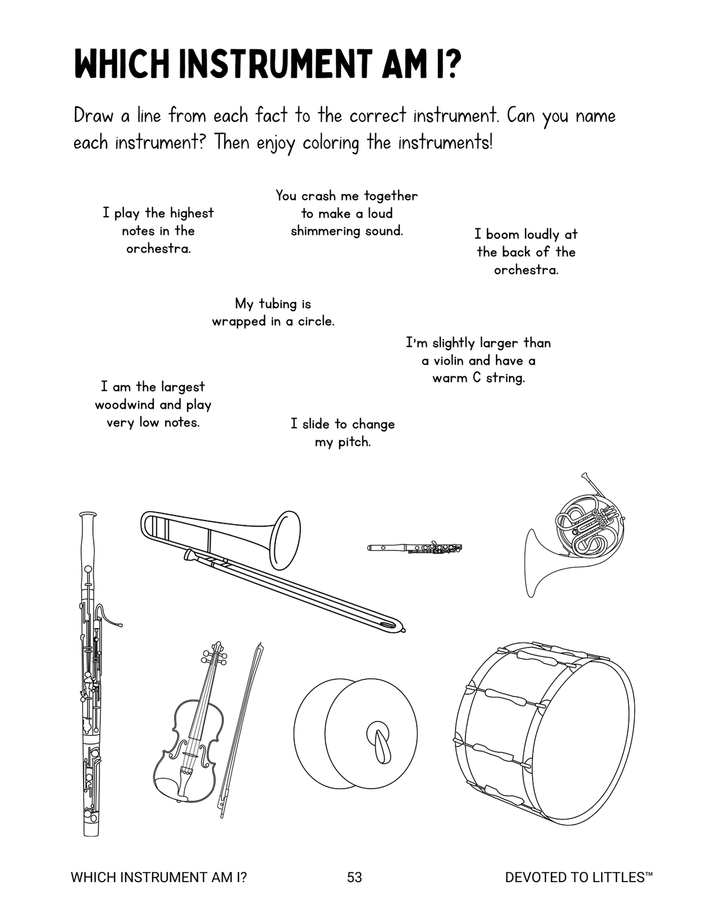 Instruments of the Orchestra Activity Book