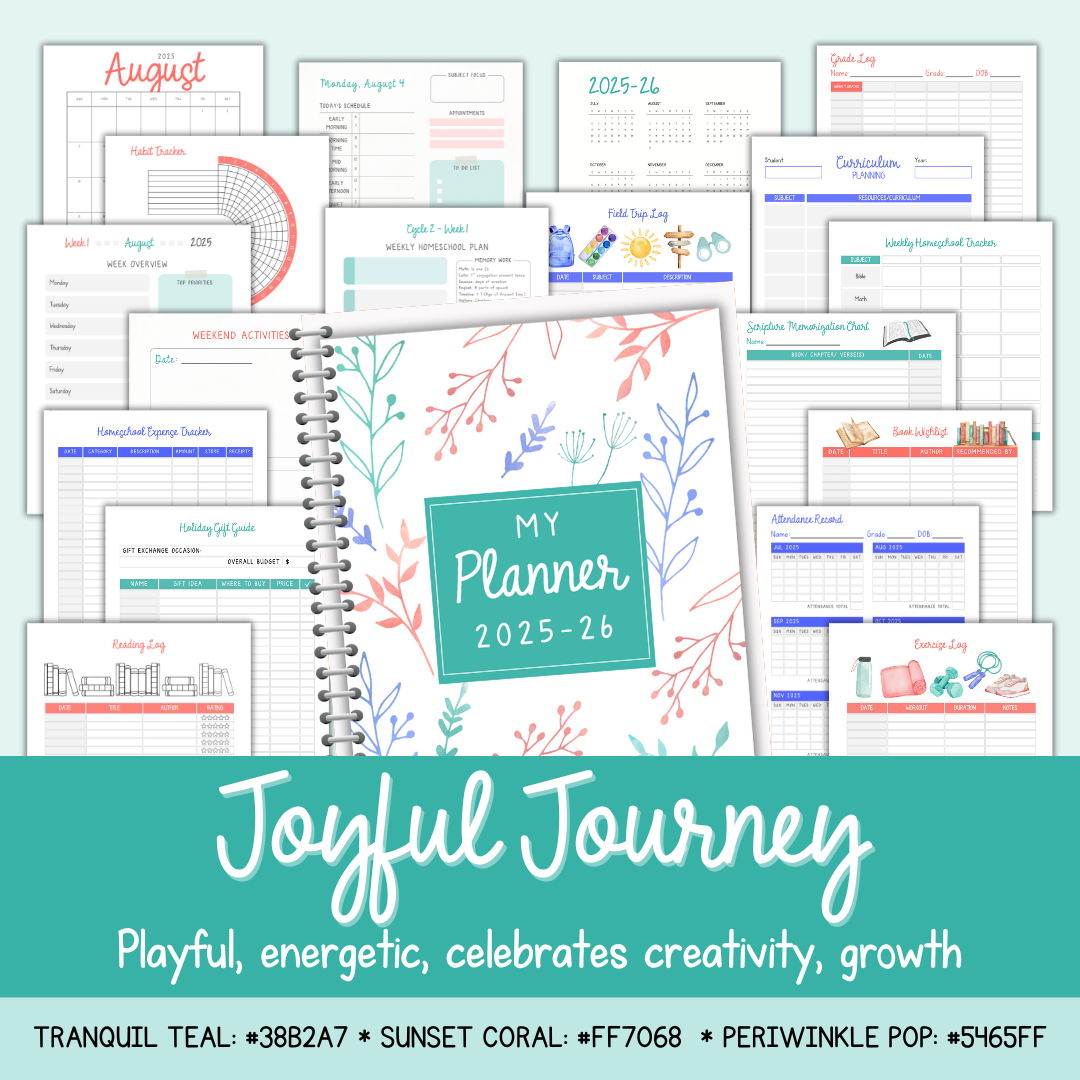 Custom Homeschool Planner PDF (2025-26 or undated)