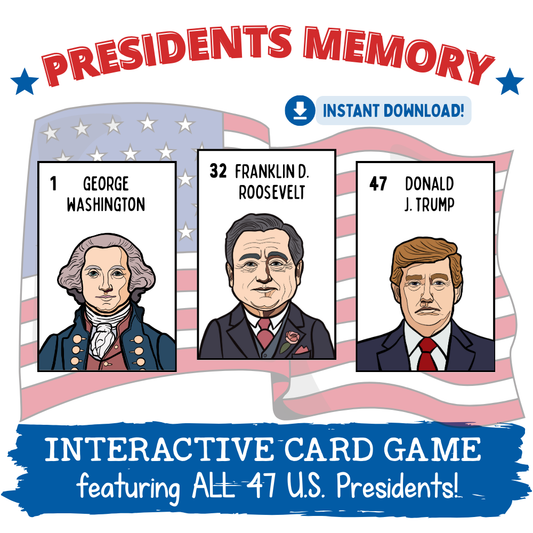 U.S. Presidents Memory Card Game