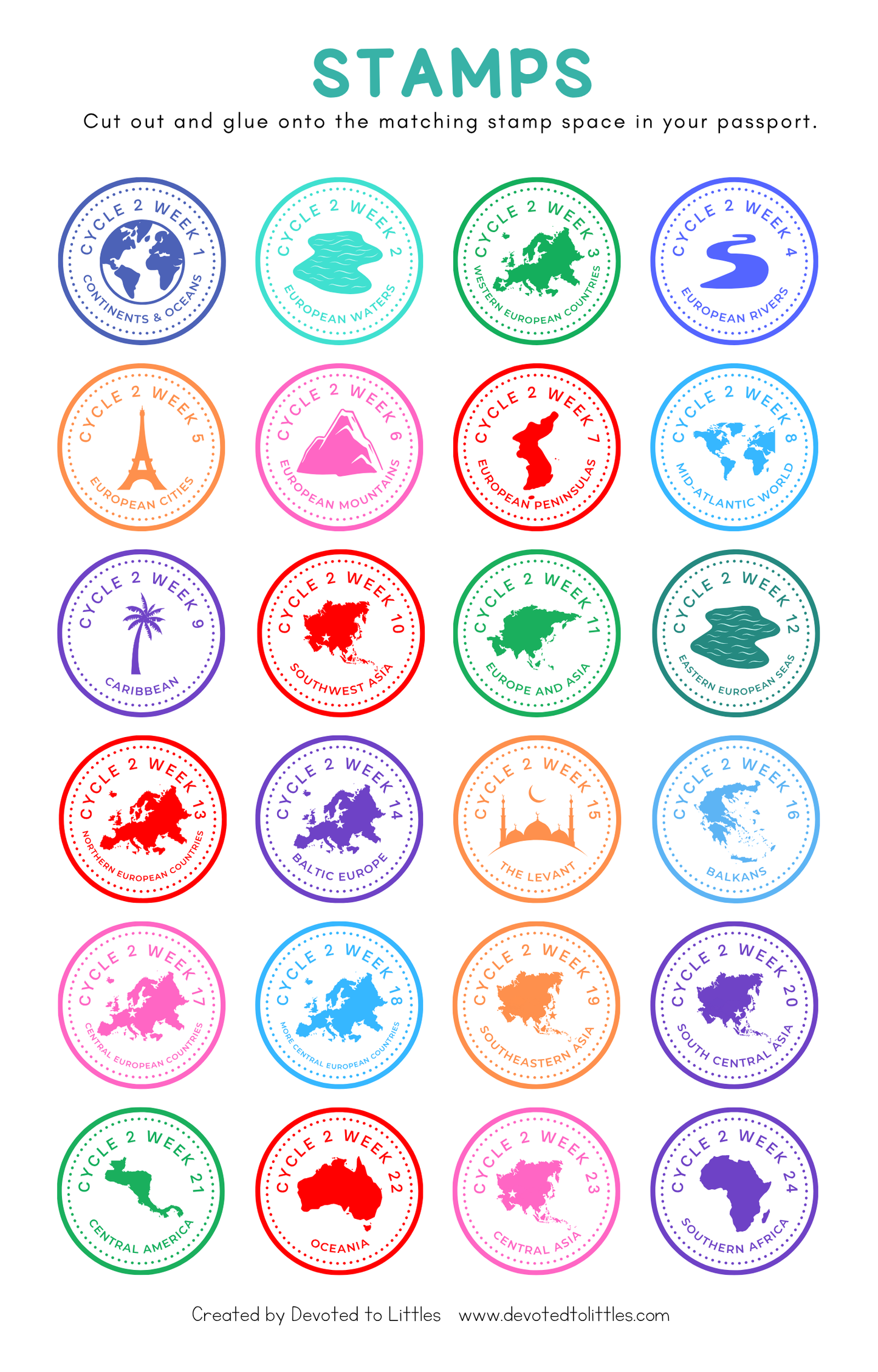 Cycle 2 Geography Passport - Digital Download