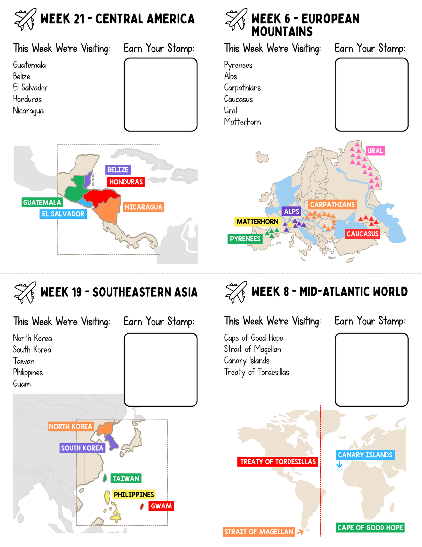 Cycle 2 Geography Passport - Digital Download