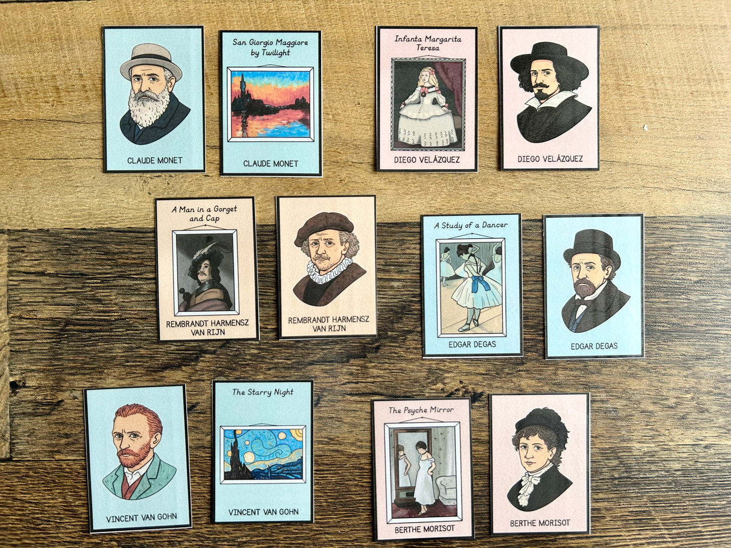 Great Artists Memory Card Game