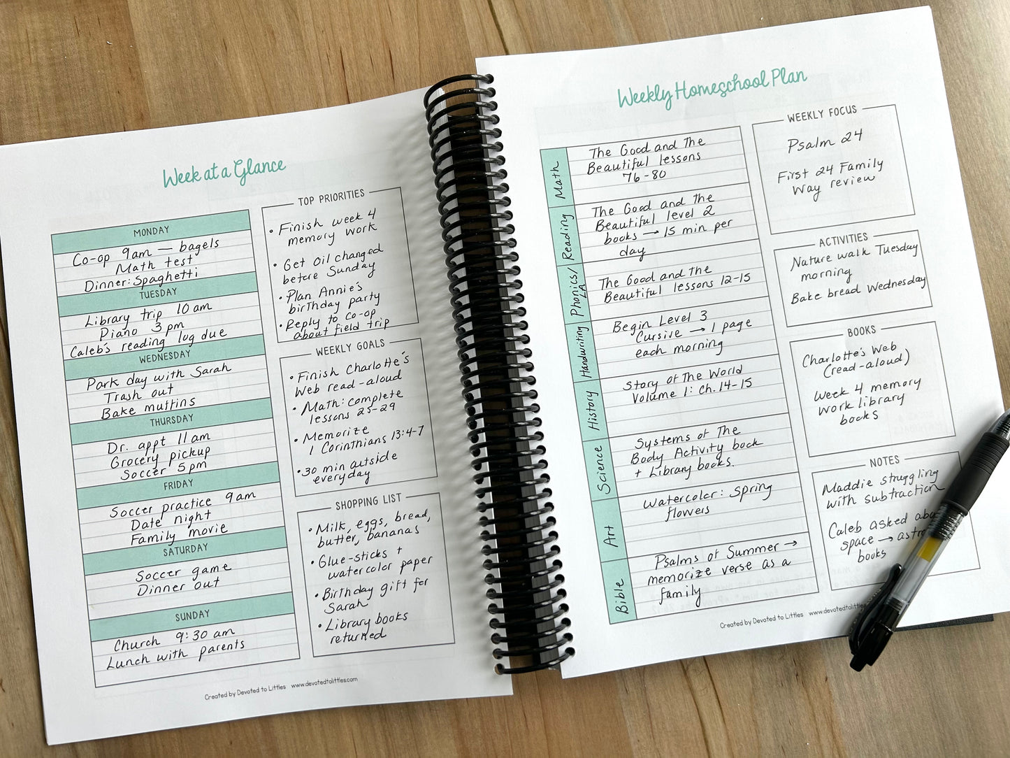 Homeschool Planner 2026-2027