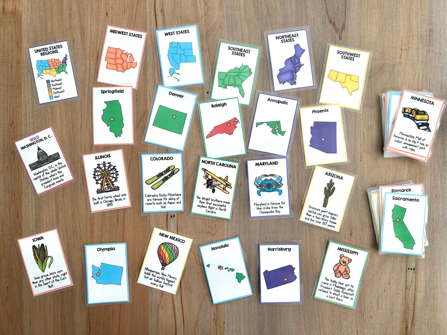 States and Capitals Memory Match- Digital Download