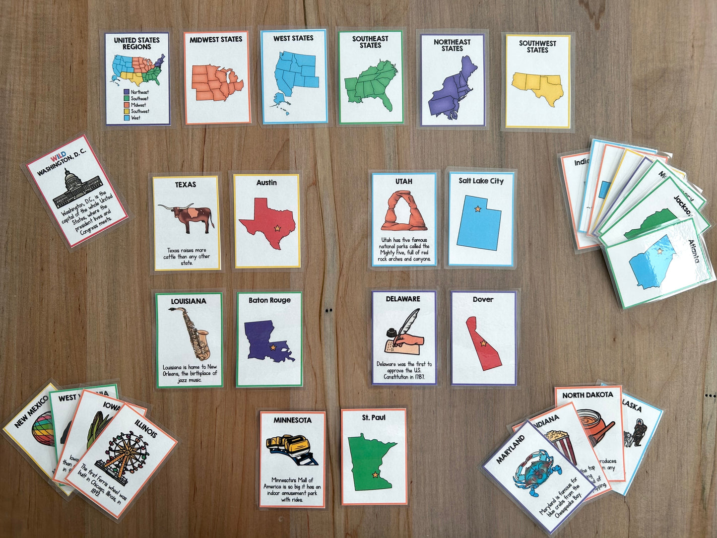 States and Capitals Memory Match- Digital Download