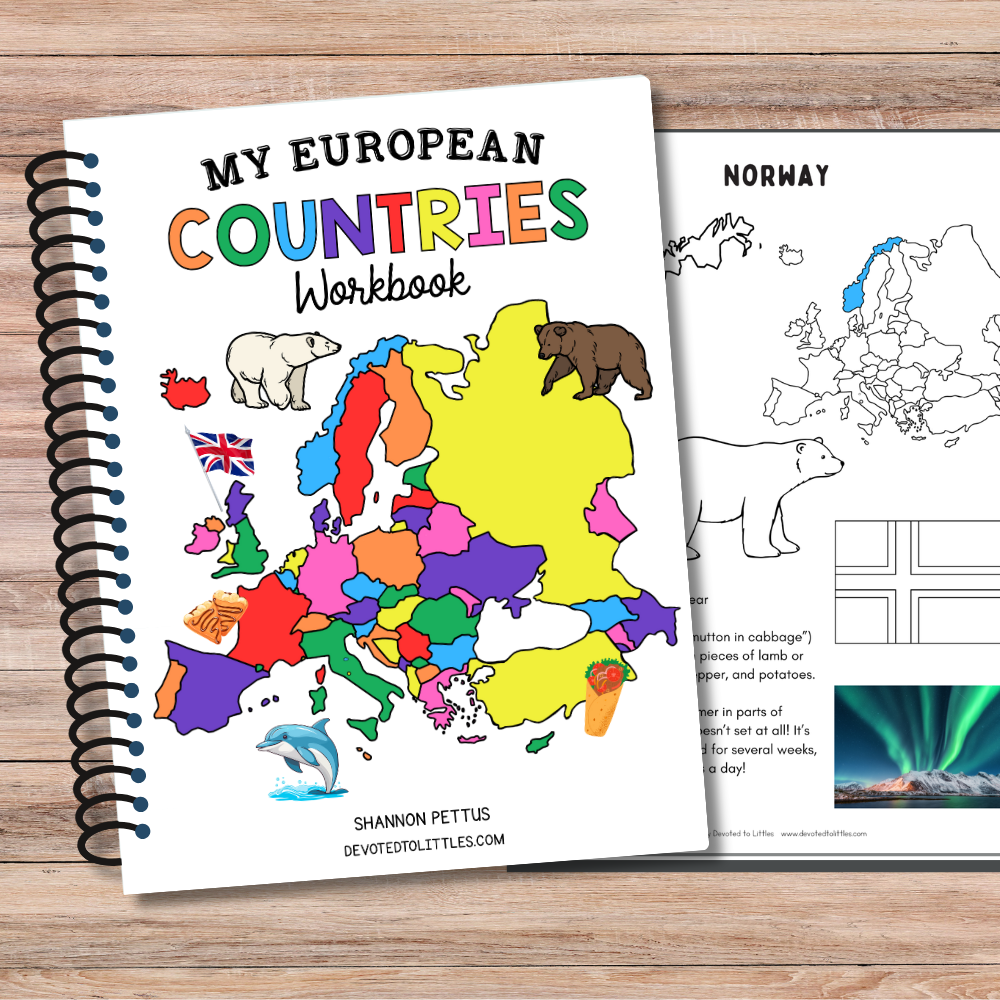 My European Countries Workbook - Digital Download