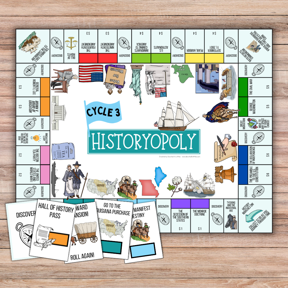 Cycle 3 Historyopoly Board Game