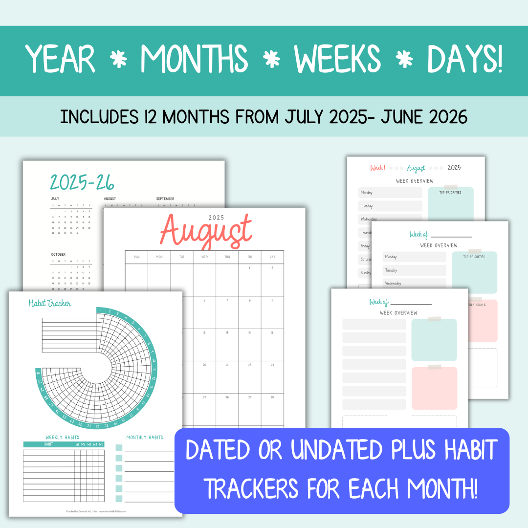 Custom Homeschool Planner PDF (2025-26 or undated)