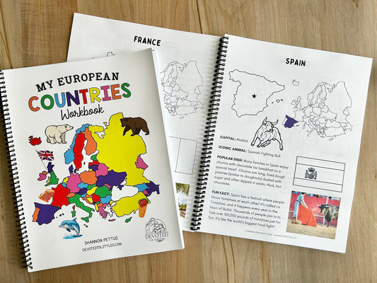 My European Countries Workbook - Physical Copy