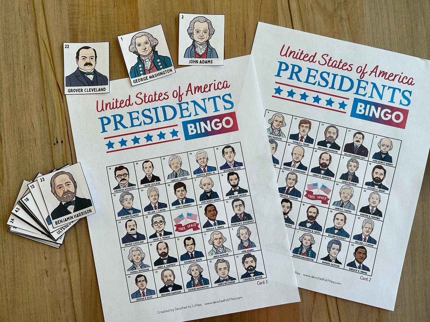 U.S. Presidents Bingo Game