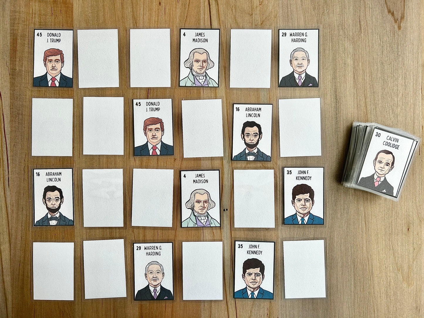 U.S. Presidents Memory Card Game